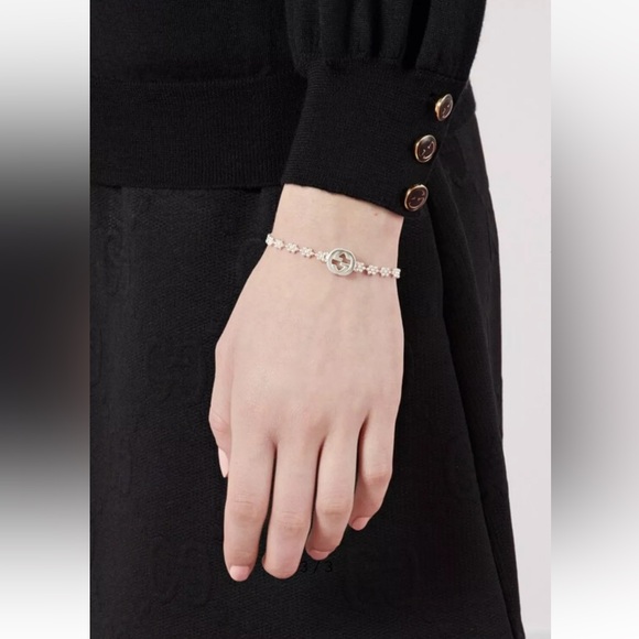 Gucci Auth Interlocking G Bracelet Sterling Silver 925 up to 7 in - Picture 4 of 6
